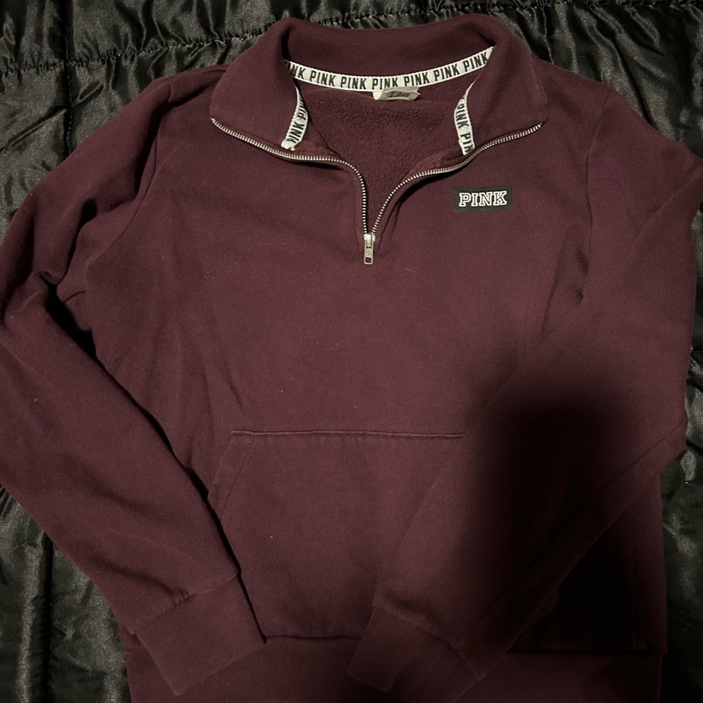 Purple quarter zip
